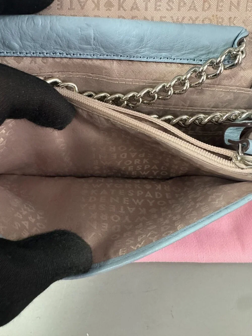 Kate Spade Leather Isabeli Alexander Avenue Crossbody Chain Bag